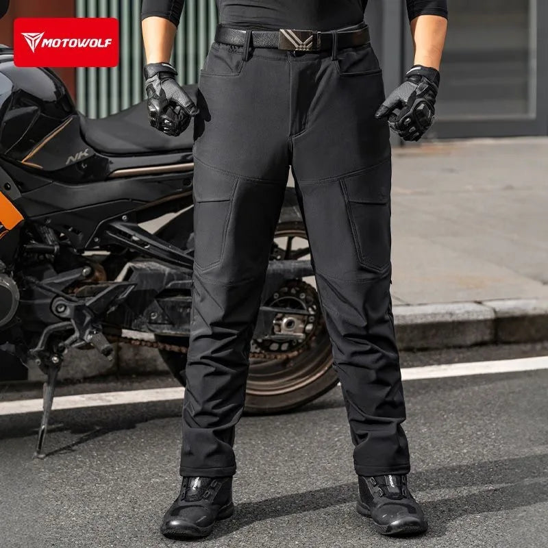 Motowolf Winter Warm CE Motorcycle Pants Velvet Motorbike — product photo 5 of 6