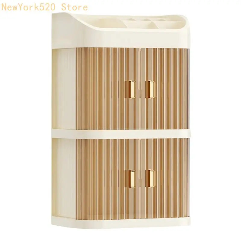 Premium Plastic Makeup Display Case Elegant 3 Layer — product photo 3 of 4