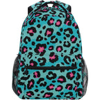 School Start! Blue Leopard Print Backpack — main product photo