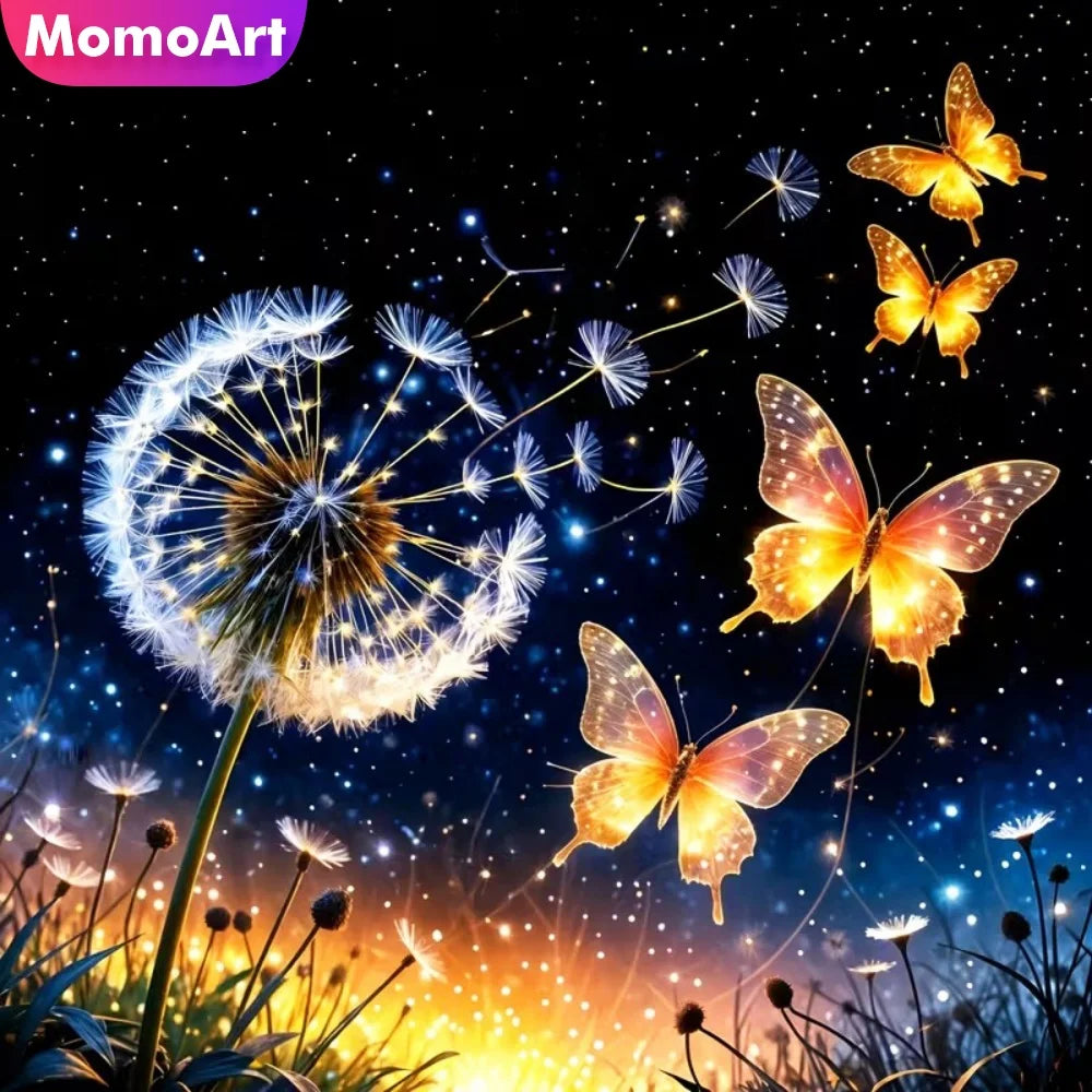 Momoart Diamond Painting Dandelion Flower Picture of Rhinestones — main product photo