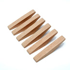 1/4pcs Natural Wood Clothes Hanger Wall Mounted Coat — product photo 3 of 6