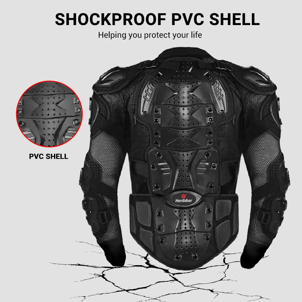 Men's Motorcycle Armor Jacket Anti-Fall Wear-Resistant Motorbike Body — product photo 3 of 6