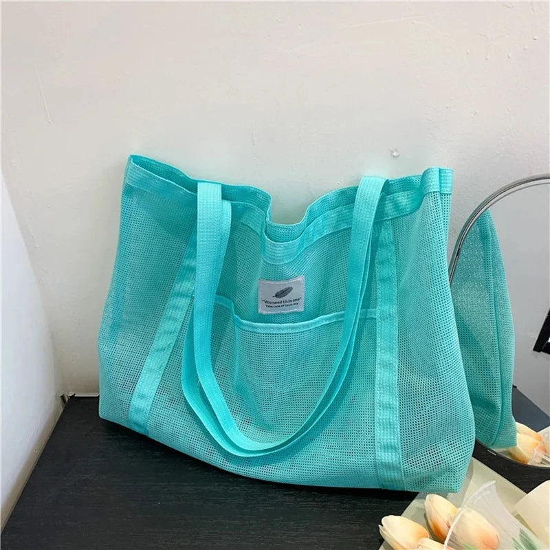 Women's Transparent Mesh Shoulder Bag — main product photo