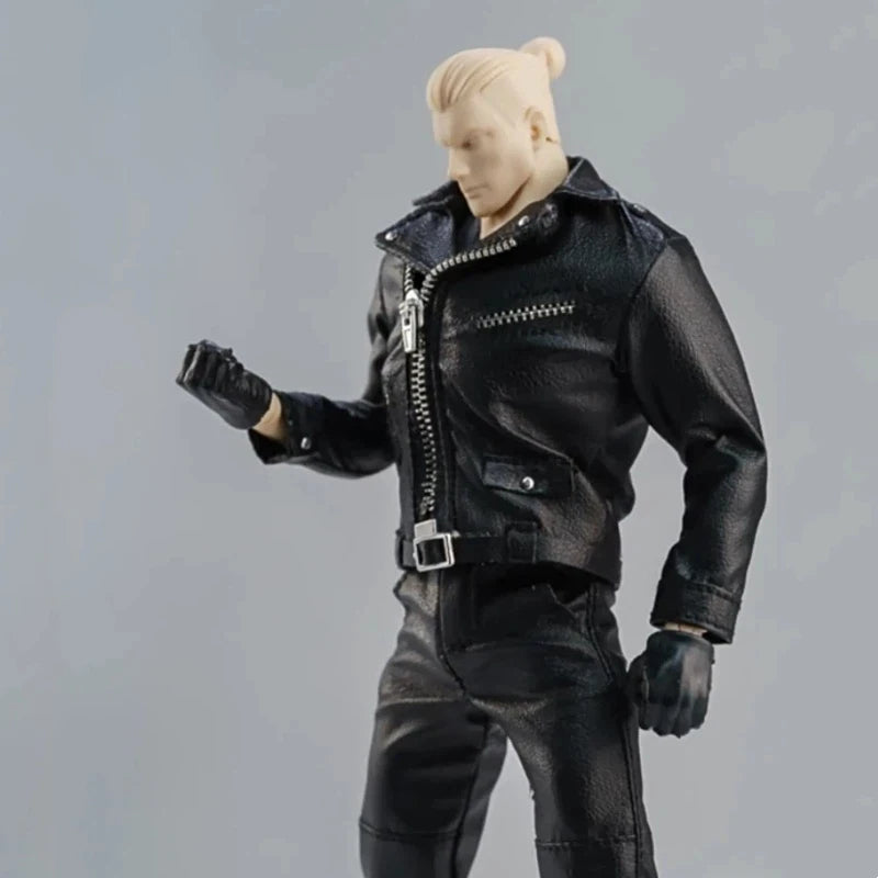 1: 12 Punk Biker Outfit Leather Jacket Pants Clothing — product photo 5 of 6