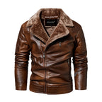 Men's Leather Jackets Autumn Casual Motorcycle PU Jacket — product photo 5 of 5