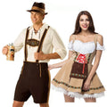 Traditional Couples Oktoberfest Costume Parade Tavern Bartender Waitress — main product photo