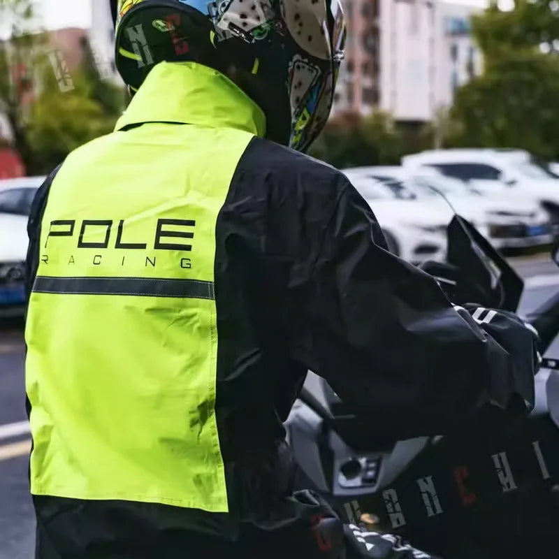 Male Women Waterproof Motorcycle Raincoat Jacket Pant Split — product photo 3 of 6
