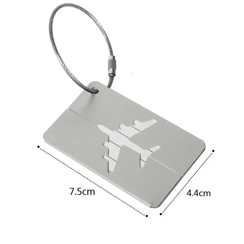 1pcs Unisex Metal Luggage Tag Portable Label Suitcase — product photo 6 of 6