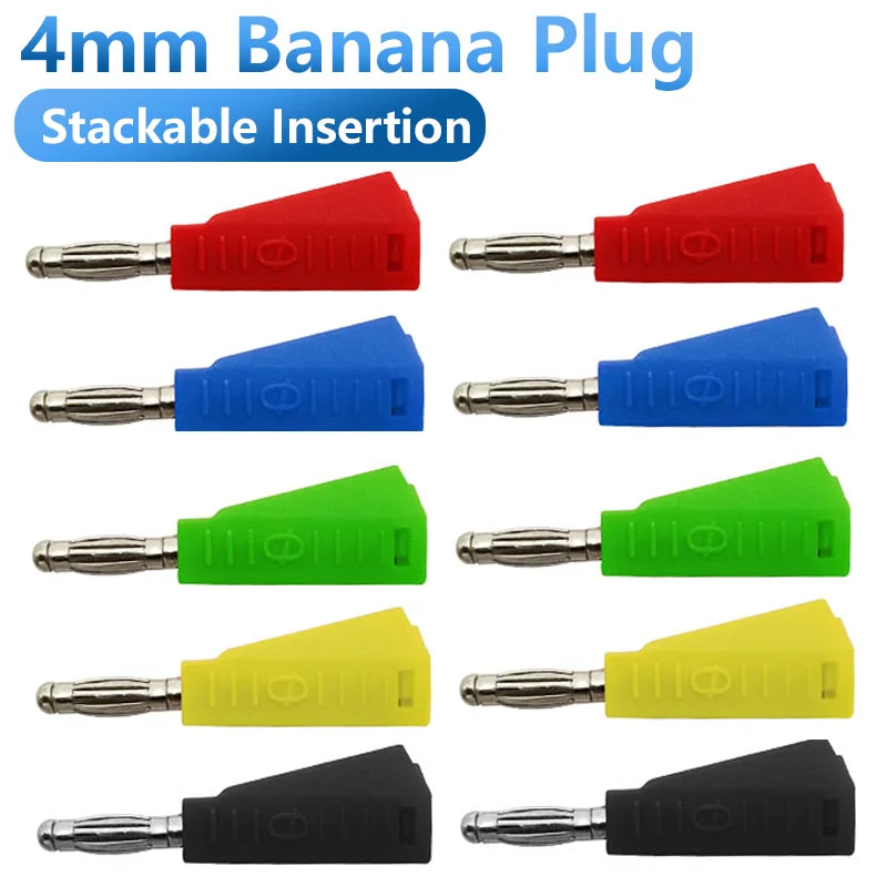 10pcs 4MM Stackable Banana Plug Copper Nickel Plated — main product photo