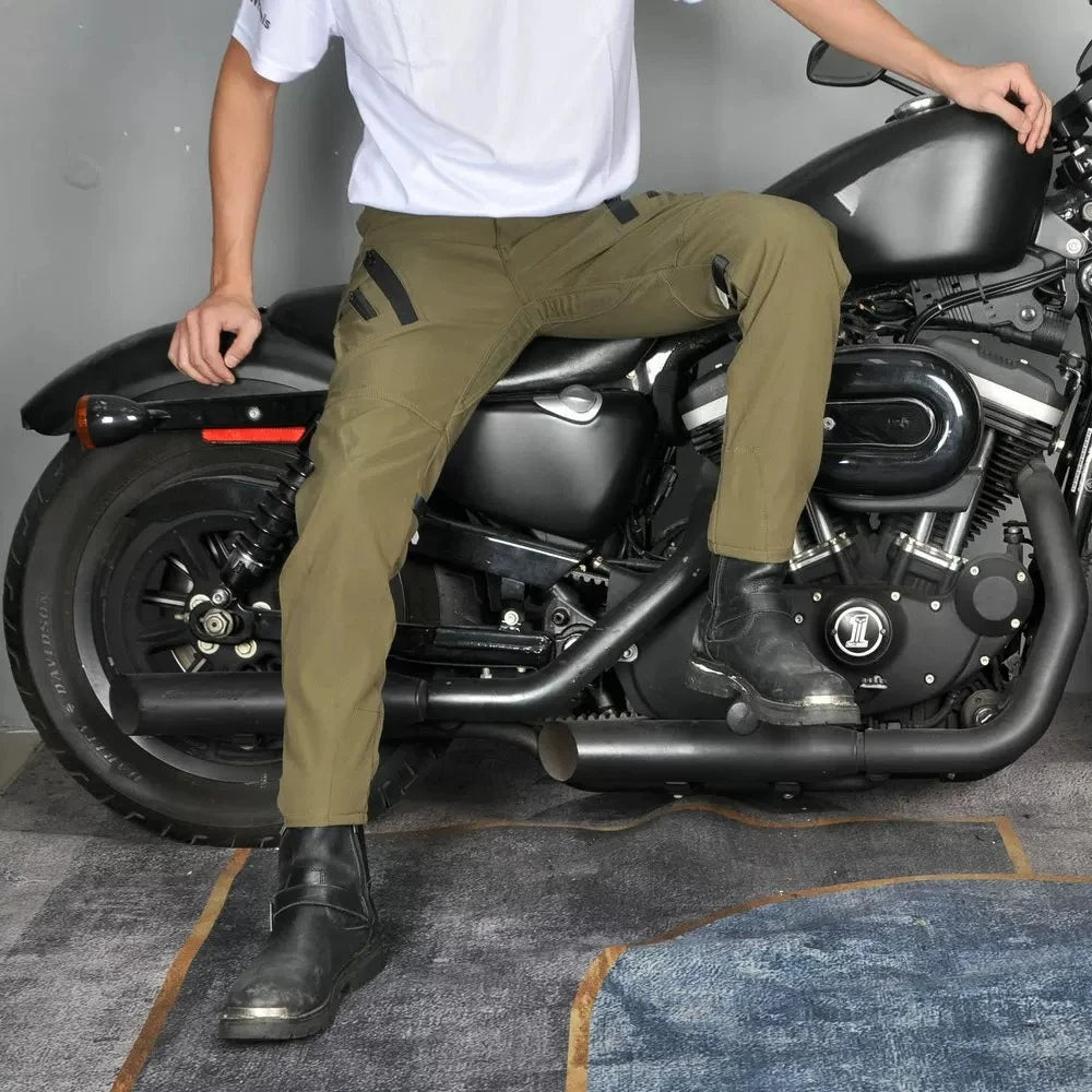 Waterproof Motorcycle Pants Breathable Elastic High Waisted Anti — product photo 2 of 6