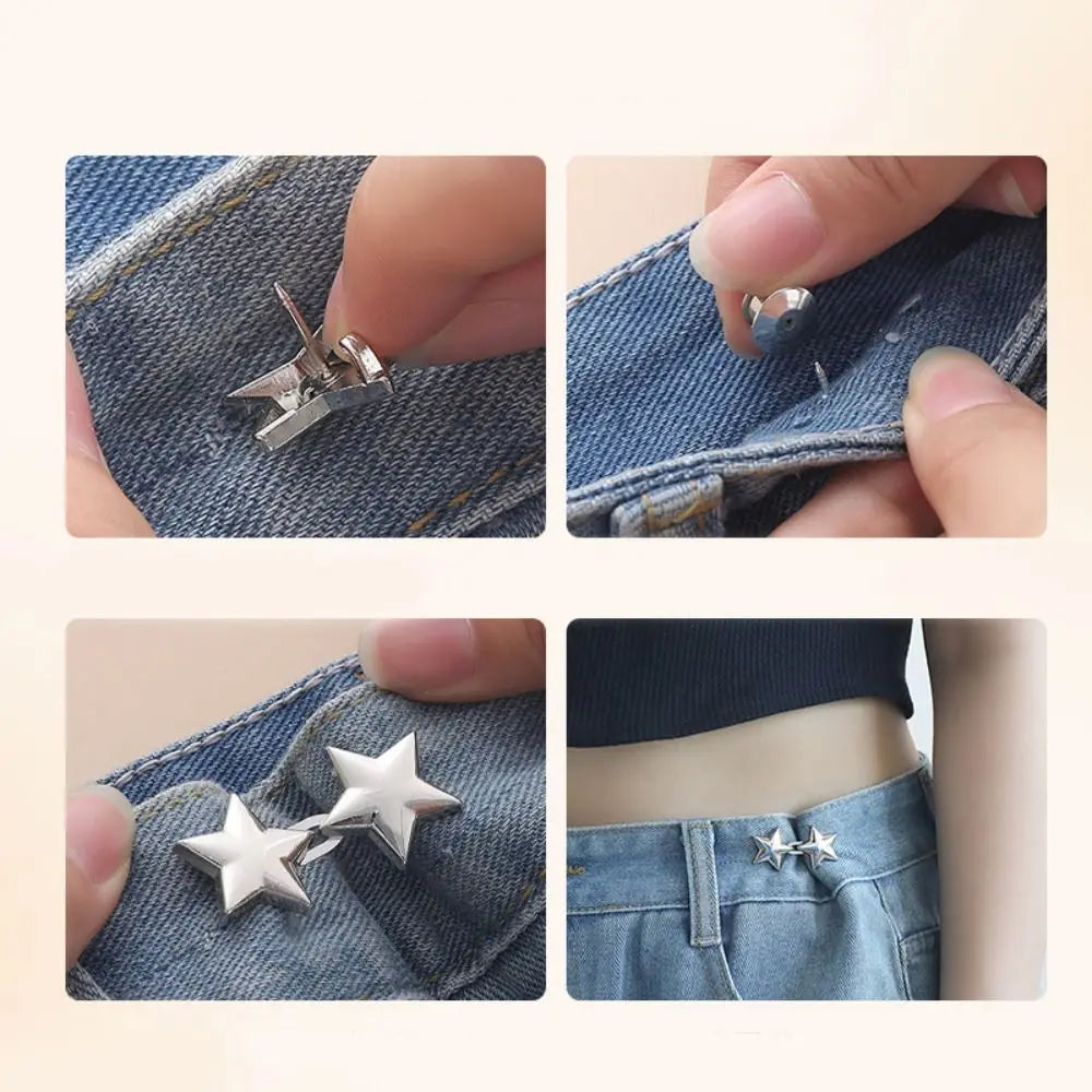 Alloy Star Pants Button Tightener Button Clasps Adjustable — product photo 4 of 6
