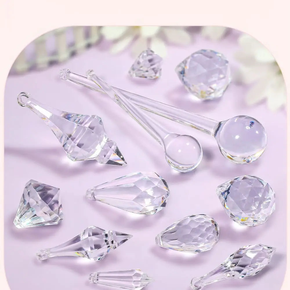Faceted Acrylic Beads For Chandelier Wedding Decor Plastic — product photo 4 of 6