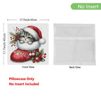 Cross Stitch Pillow Cat Animal Sets Christmas Picture — product photo 3 of 6