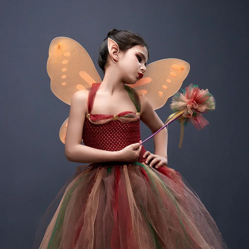 Girls Flower Fairy Dress Up Princess Dress With — product photo 3 of 6