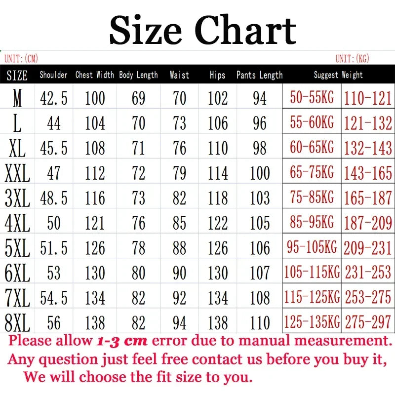 Male Tracksuit Jacket Men Set Large Size 6XL — product photo 6 of 6