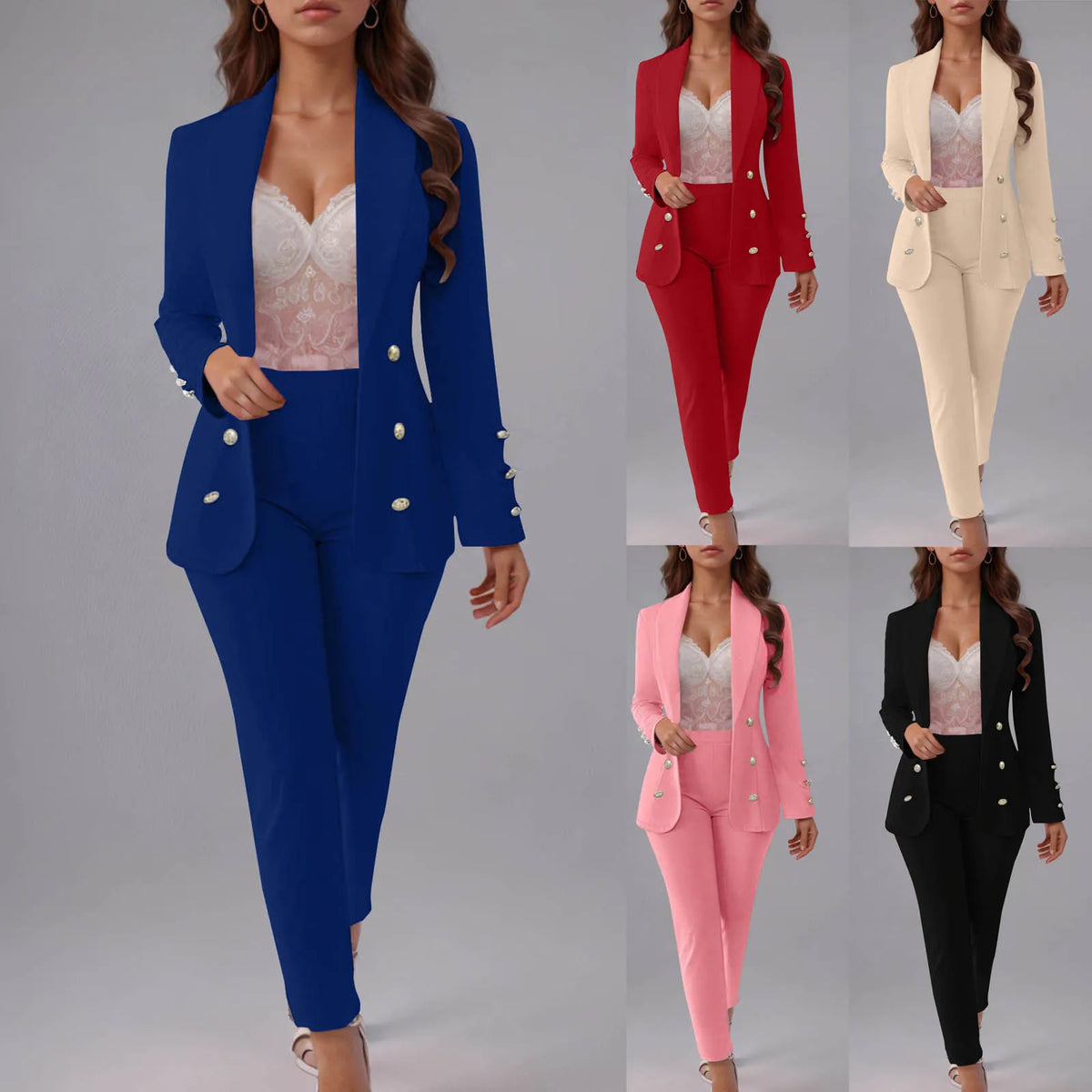Autumn 2025 Womens Lapel Button Solid Color Long — product photo 5 of 6