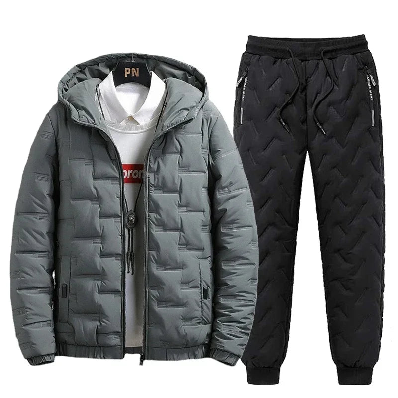 Tracksuit Men Winter Warm Men Down Cotton Jacket — product photo 4 of 6