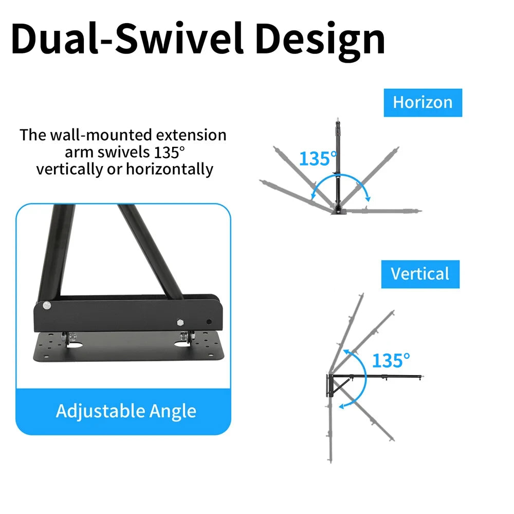100/135/ 170cm Wall Mounting Triangle Boom Arm Photography — product photo 5 of 6