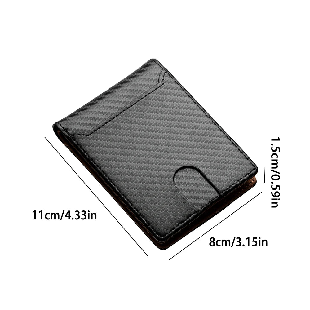 Simple Slim Men's Wallet High Quality Carbon Fiber