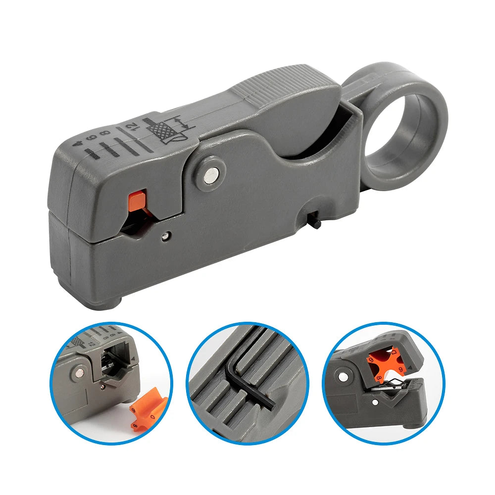 Multifunctional Coaxial Cable Stripper RG6/58/59 Wire Stripper Network — product photo 3 of 6