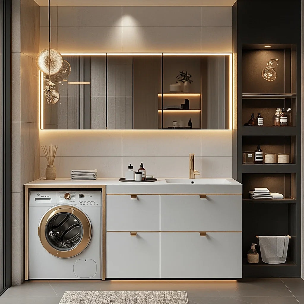 Washing Machine CabinetModern Design Laundry Bathroom Vanities Sets — product photo 3 of 6