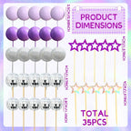 Disco Ball & Star Cake Topper Set — product photo 2 of 5