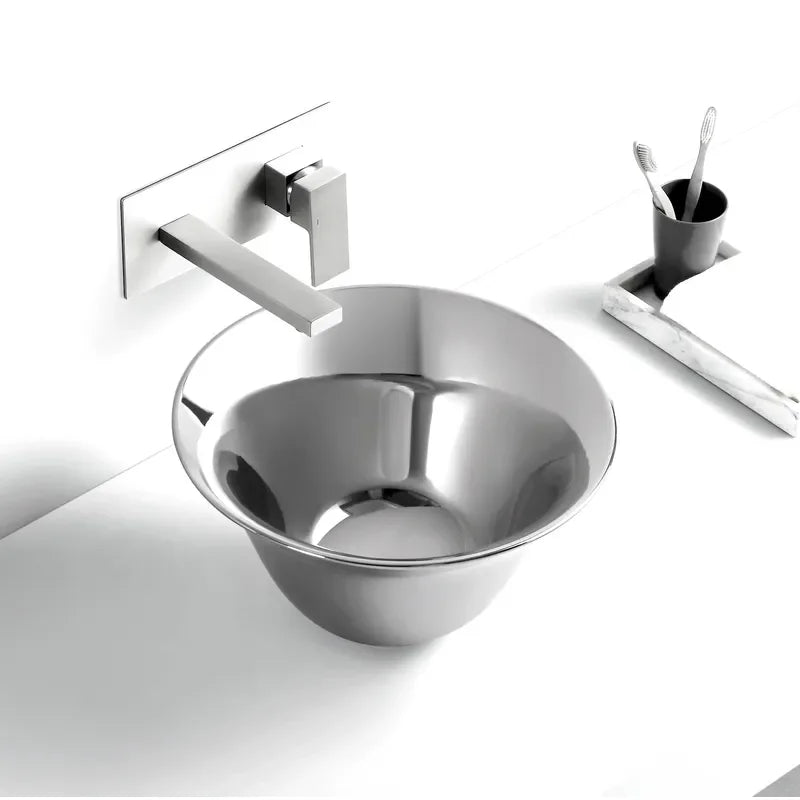 Nordic Style Ceramic Undermount Bathroom Sink Modern White — product photo 4 of 4