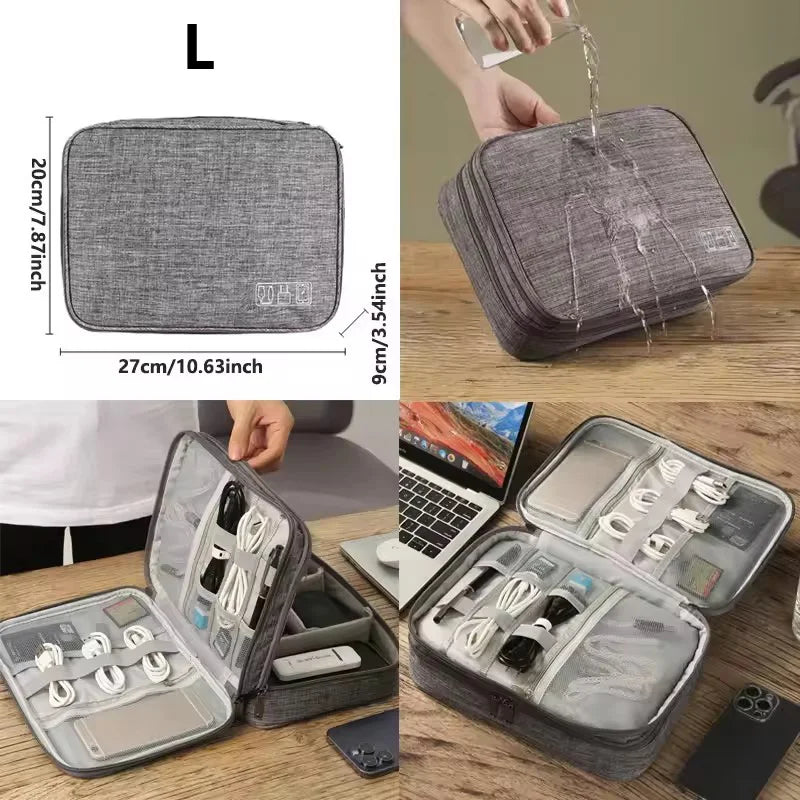 Cable Storage Bag Waterproof Digital Electronic Accessories Organizer — product photo 2 of 6
