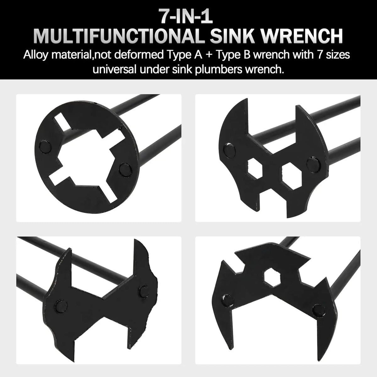 2Pcs Under Sink Faucet Wrench for Tight Spaces — product photo 6 of 6