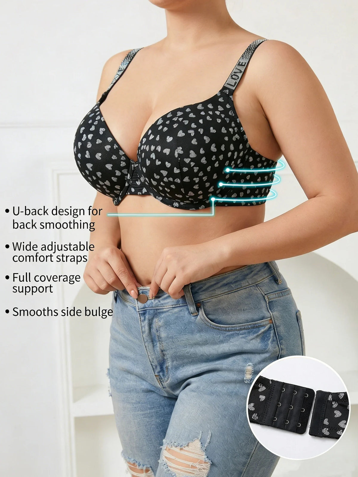 Plus Size B C D Thin Cup Women's — product photo 3 of 6