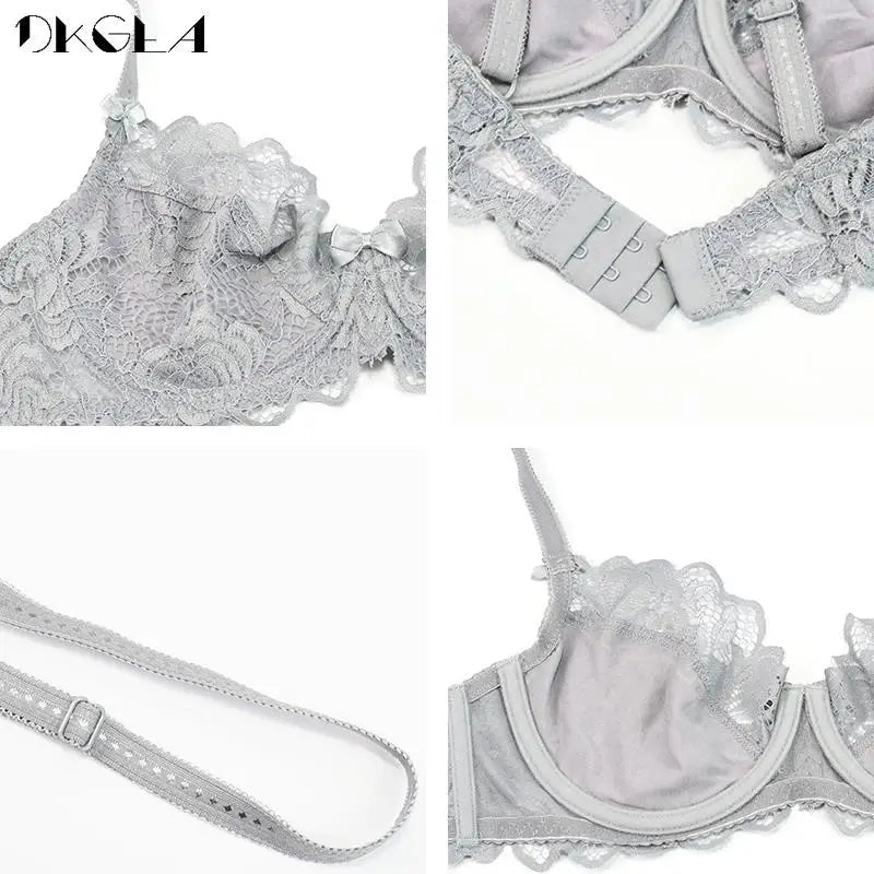 Hollow Lace Bra Sets Transparent Embroidery Underwear Sexy — product photo 6 of 6