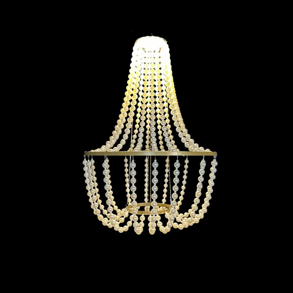 wedding hall European wrought iron pearl chandelier ceiling — product photo 3 of 5