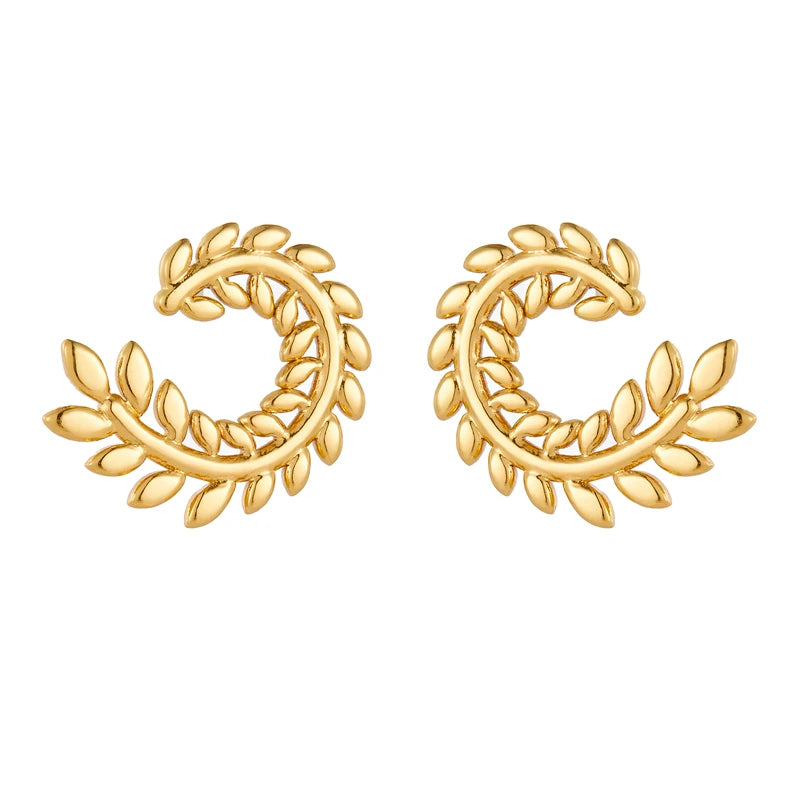 DIEYURO 316L Stainless Steel Golden Ear of wheat — product photo 5 of 6