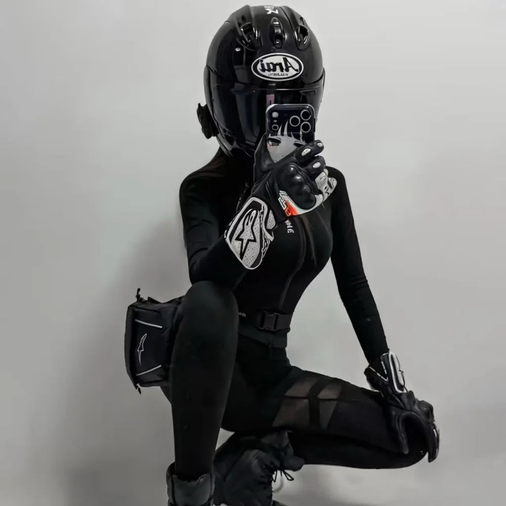 WOSAWE Sexy Motorcycle Jacket and Pants Set Summer — product photo 4 of 4
