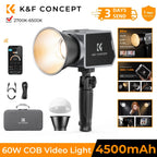 K&F CONCEPT PL-60B 5600K 60W COB Photography Light — main product photo
