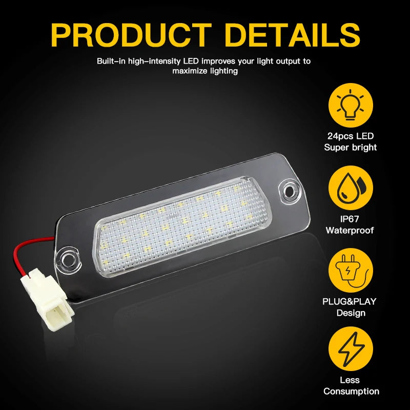 2x LED License Plate Lights for Maserati 4200 — product photo 4 of 6