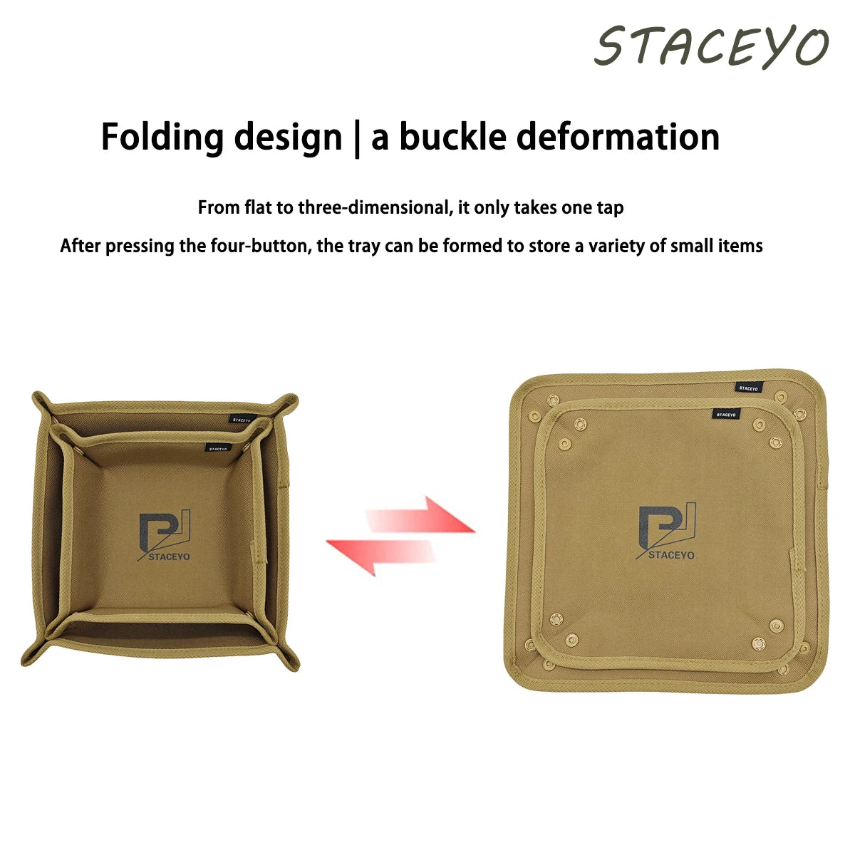1PC Khaki Office Desktop Storage Tray — product photo 6 of 6