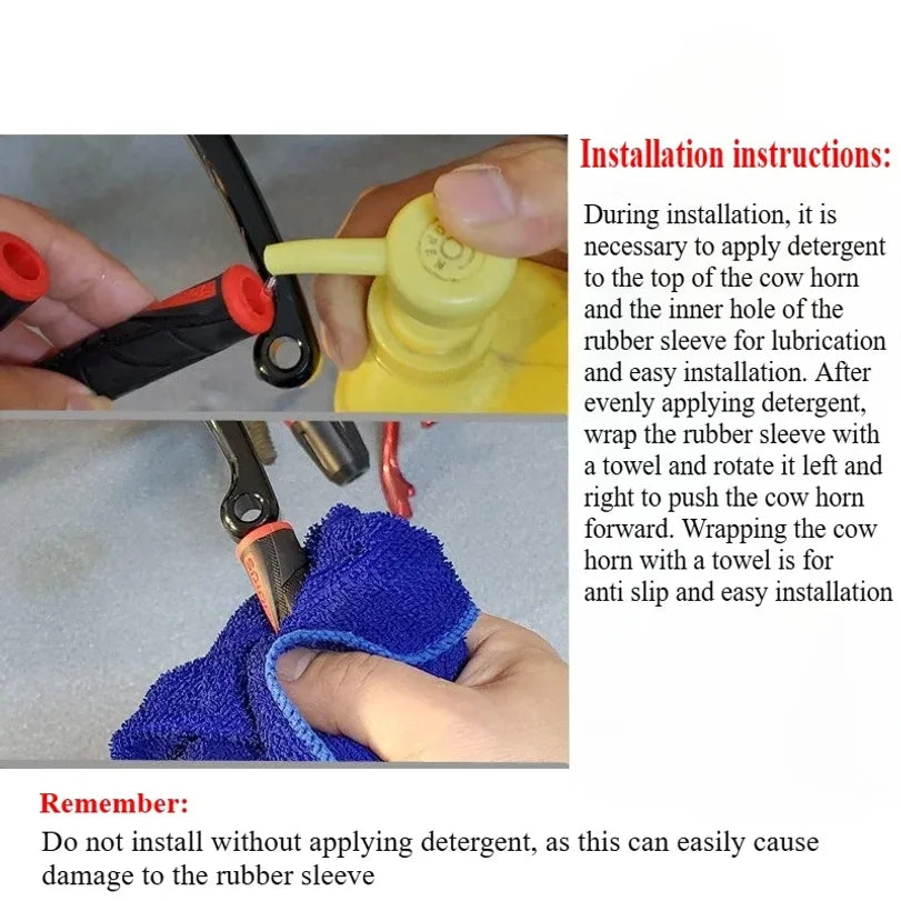 2pcs/set Anti-Slip Bicycle Grips Durable Brake Handle Silicone — product photo 6 of 6