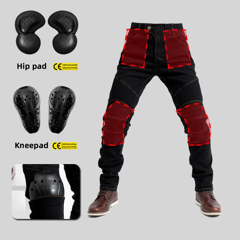 Universal 4-Season Motorcycle Riding Jeans Men Women Windproof — product photo 3 of 6