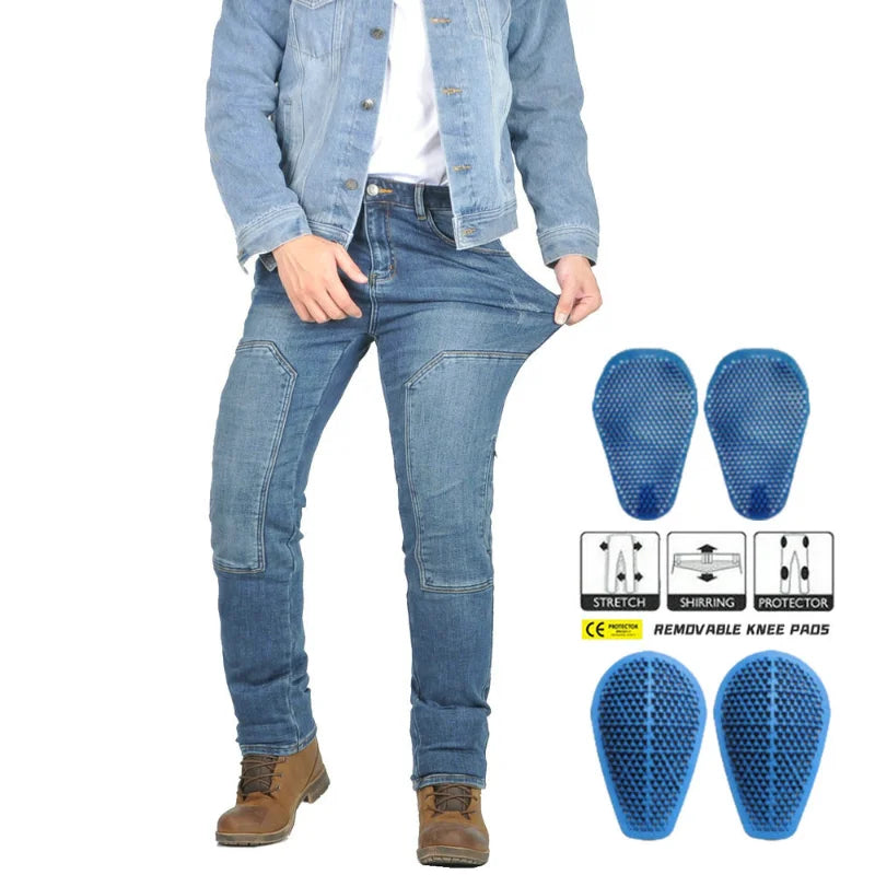 Motorcycle Jeans Men's Casual Workwear Stretch Retro Motorcycle — main product photo