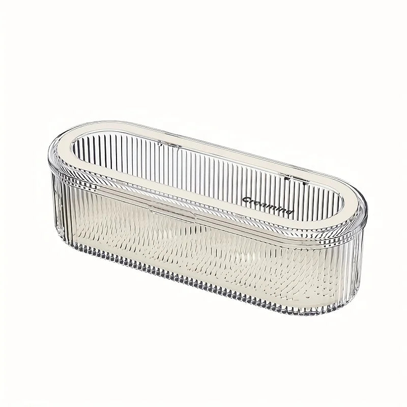 1pc Transparent Makeup Brush Organizer with Lid Cosmetic — product photo 6 of 6