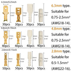 480pcs 2.8mm 4.8mm 6.3mm Male and Female Spade — product photo 2 of 6