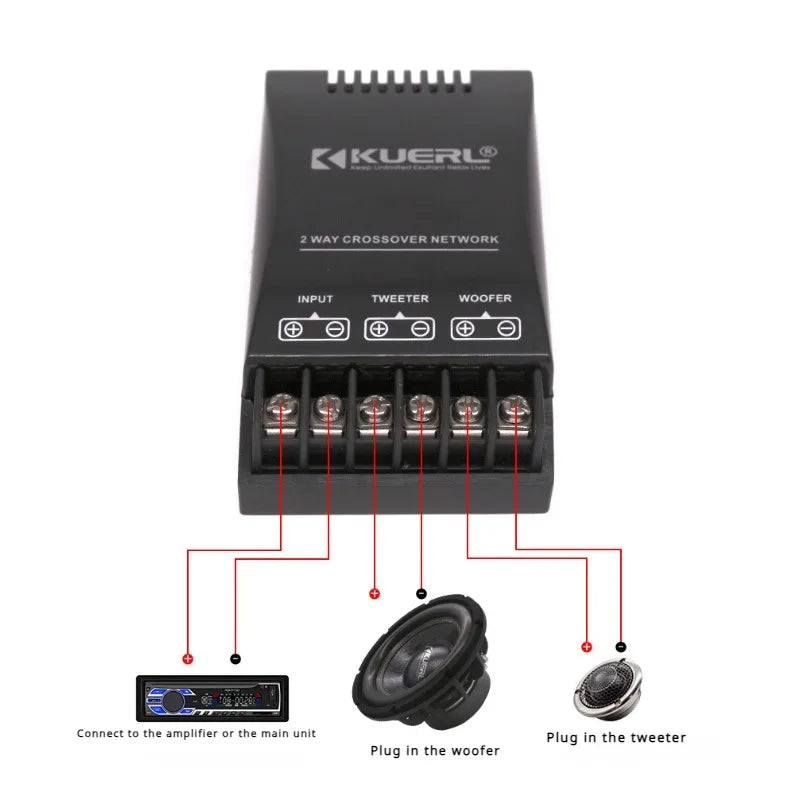 2-Way Professional Car Audio Crossover Stereo Car Speaker — product photo 3 of 6