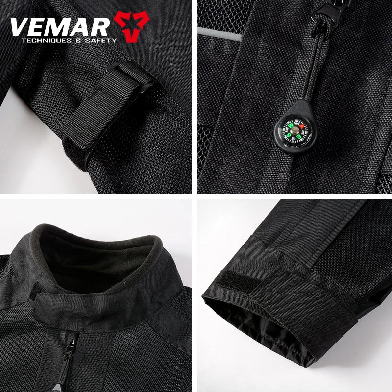 Motorbike Vemar Men's Mesh Jacket Black/Gray — product photo 5 of 6