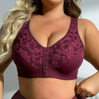 Front Closure Plus Size Bra Lace Wire-free Full — product photo 4 of 6