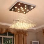 D23.6in stainless steel custom crystal chandelier modern restaurant — product photo 5 of 6