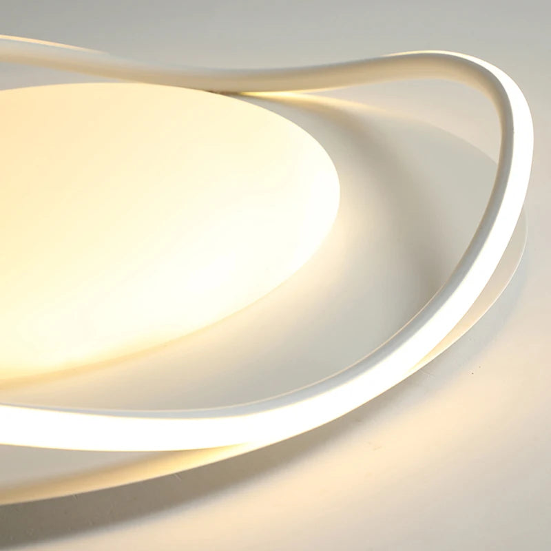 Modern LED Ceiling Light 40/50cm Black White for — product photo 6 of 6