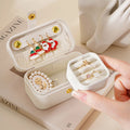 Portable Mini Jewelry Box Portable Faux Leather Earrings — main product photo