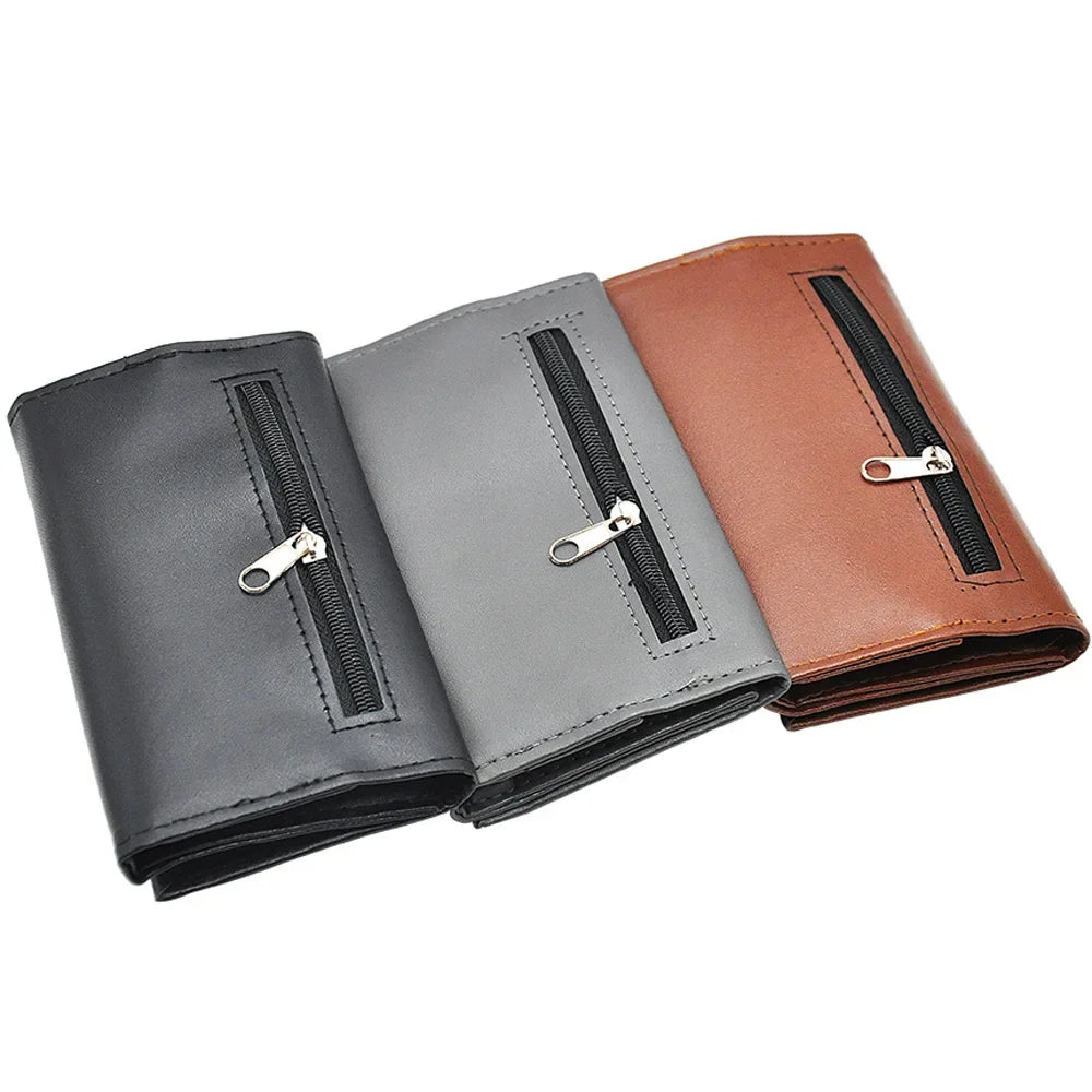 Portable PU Leather Tobacco Pouch Wallet Multi Storage — main product photo