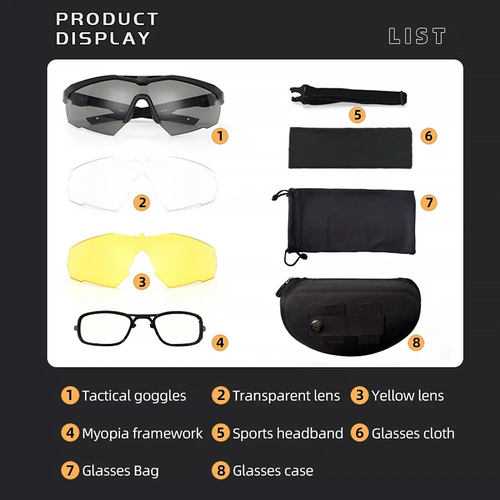 Outdoor Military Tactical Glasses UV400 Protective Glasses Air — product photo 2 of 6